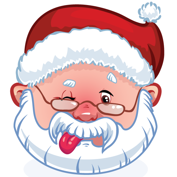 Winking Santa Claus Emoticon