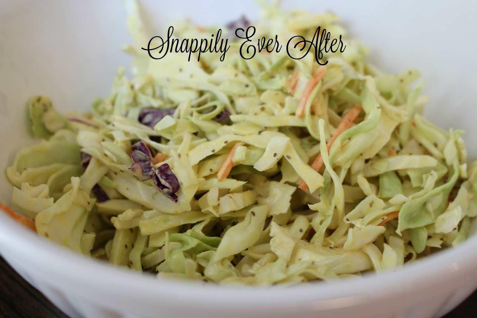 Snappily Ever After Mustard Coleslaw