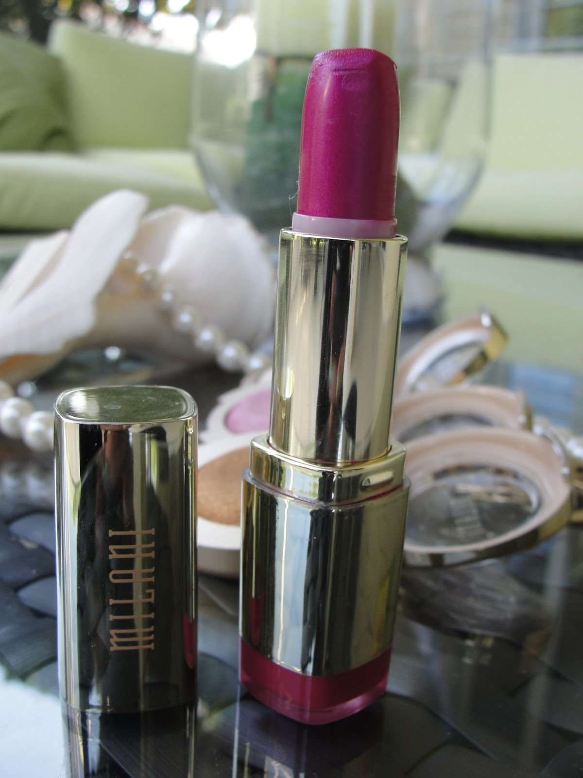 Milani Raspberry Rush lipstick Makeup look.