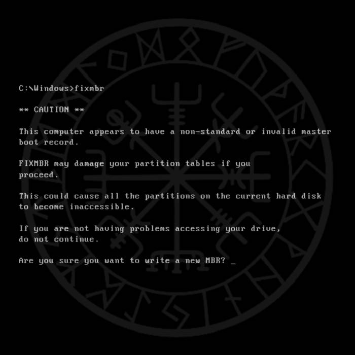 Review Master Boot Record 'FIXMBR' / 'C \ >EDIT AUTOEXEC . BAT