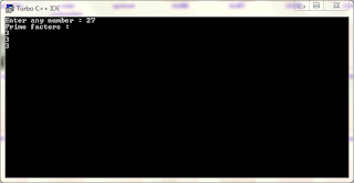 BASIC C++ PROGRAMS: PRIME FACTORISATION