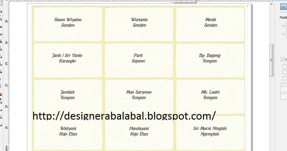 Belajar Desain Grafis Download Template Label Stiker Undangan Pernikahan Cdr