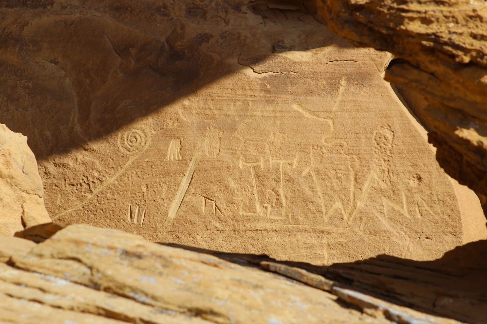 Rock art near the Gallo Cliff Dwelling, Chaco Culture National Historic Park, New Mexico