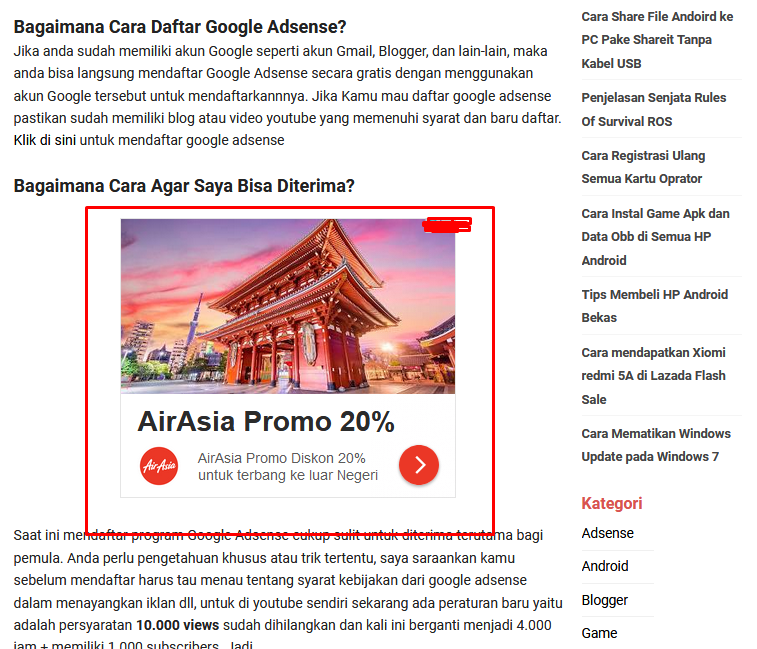 Mengoptimalkan Posisi Iklan AdSense di Tengah Artikel: Panduan Lengkap untuk Meningkatkan Pendapatan