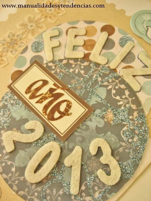 Scrapbooking: tarjeta navideña / Christmas card / carte de Noêl