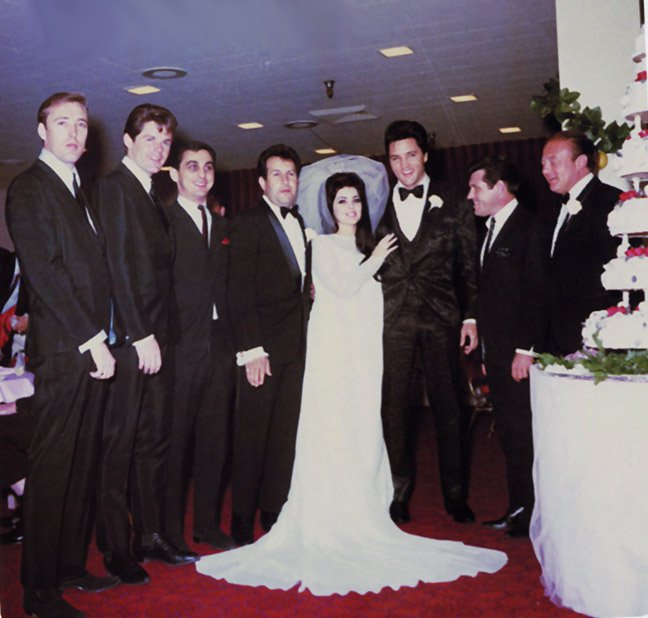 45 Candid Photographs of Elvis and Priscilla Presley on Their Wedding