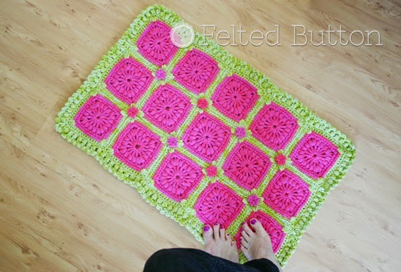 Melon Berry Rug (crochet pattern by Susan Carlson of Felted Button)