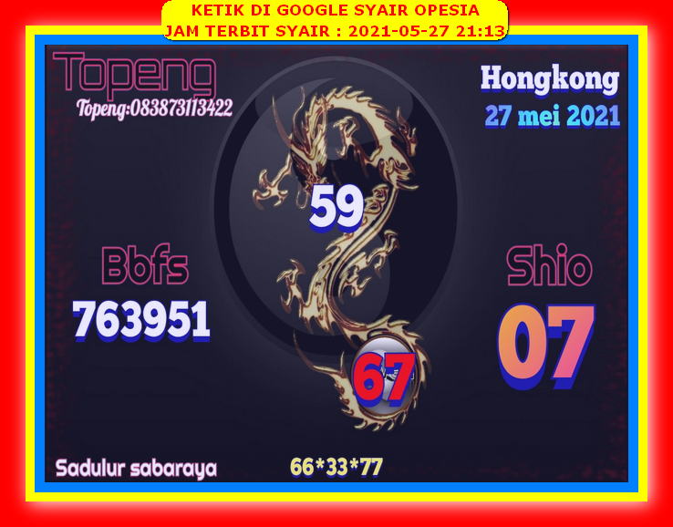 1 New Message Kode Syair Hongkong 27 Mei 2021 Forum Syair Togel Hongkong Singapura Sydney