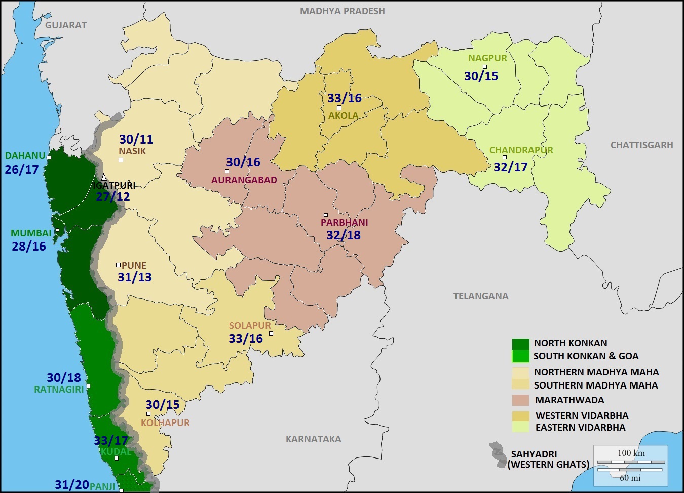 Konkan In India Map Vagaries Of The Weather ©