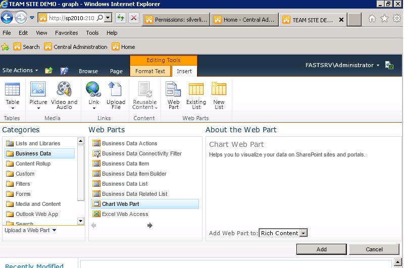 Sharepoint Tutorials,Sharepoint 2010 Tutorials: Chart Webparts in