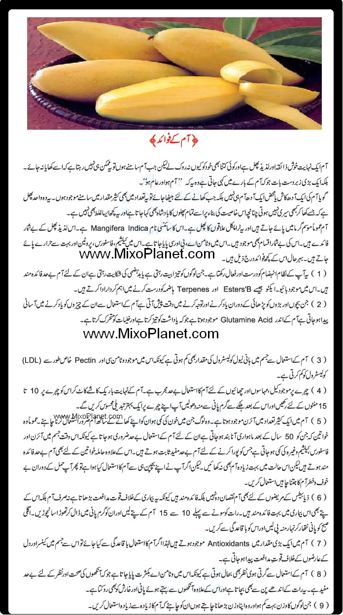 Benefits OF Fruits In Urdu(Hindi)