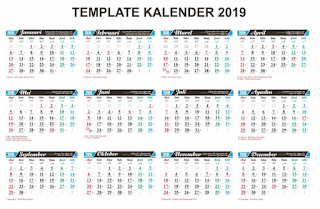 Kalender 2019 PDF Gratis dan Lengkap dengan Tanggal Merah