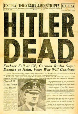 La muerte de Hitler, titular del 2 de mayo de 1945