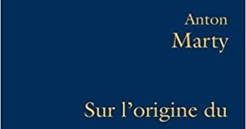 Les Livres de Philosophie Anton Marty Sur l'origine du langage