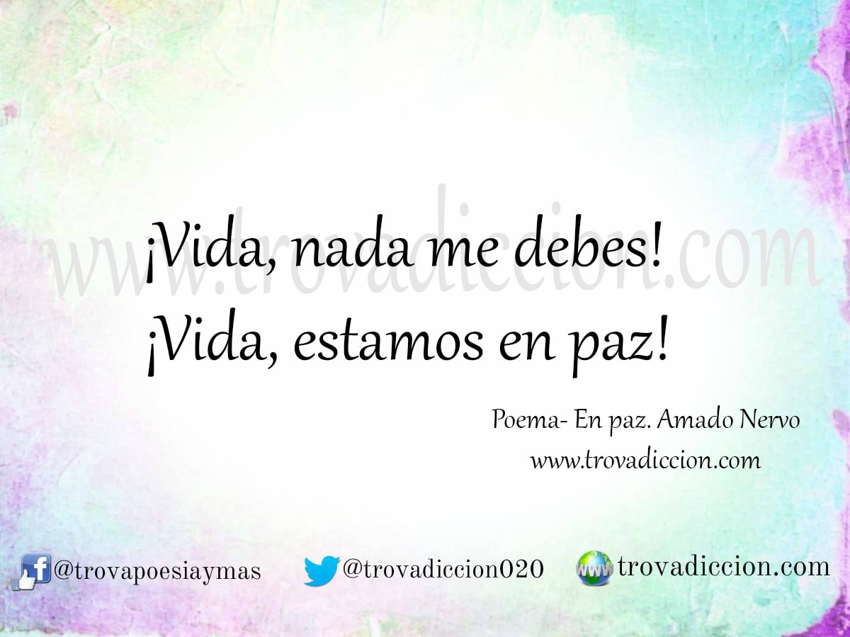 Vida Nada Te Debo Vida Estamos En Paz www.trovadiccion.com