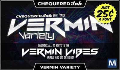 Vermin Variety (20 Fonts) - Fonts Free Download