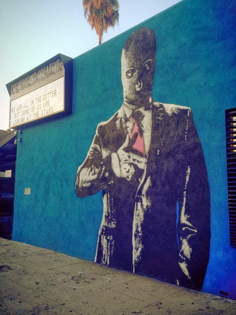 "Hangun" New Street Art Piece by Norwegian Artist Dot Dot Dot in Los Angeles, USA. 2