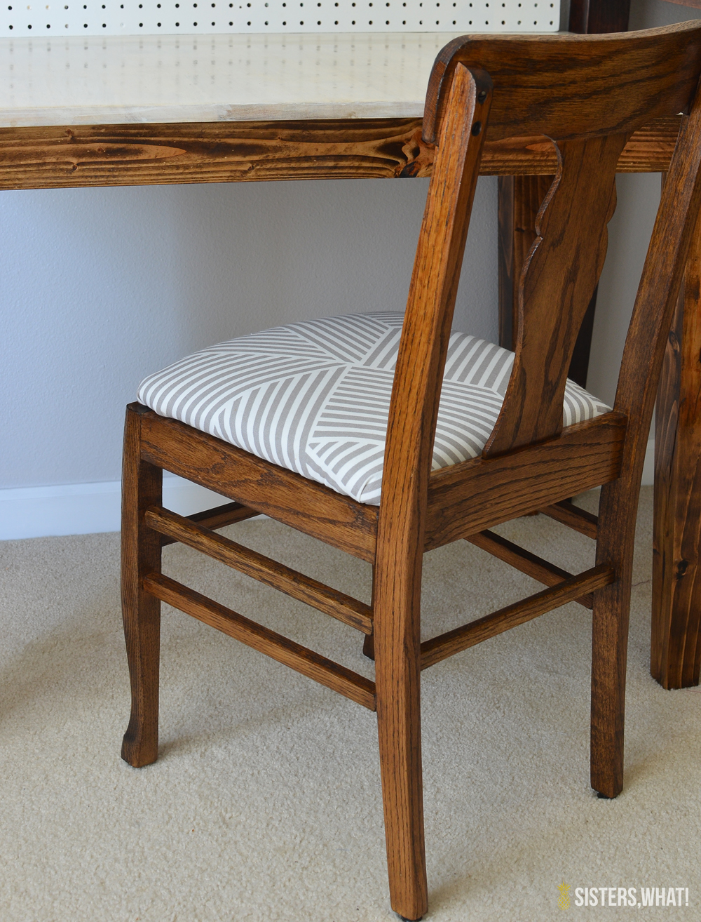 DIY Chair Makeover from Old to New Sisters, What!