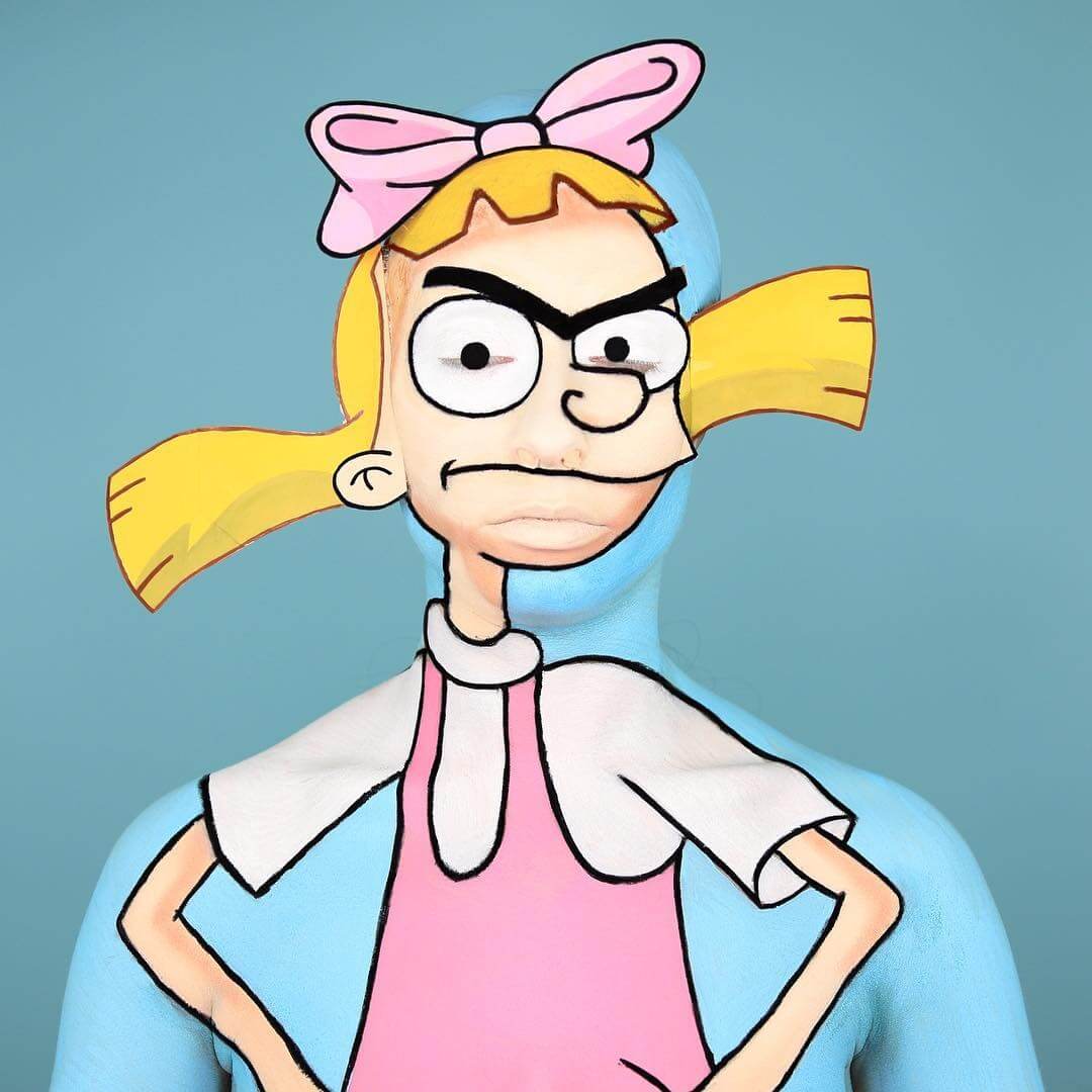 12-Helga-Pataki-Annie-Thomas-TV-Cartoon-Characters-on-Body-Painting-www-designstack-co