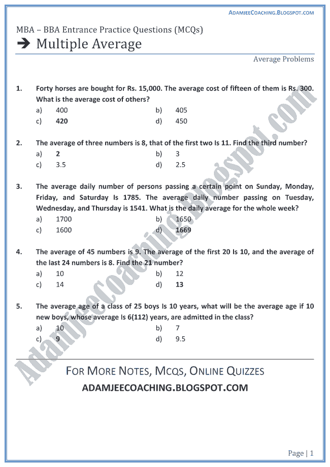 Bba Aptitude Test Papers Sample