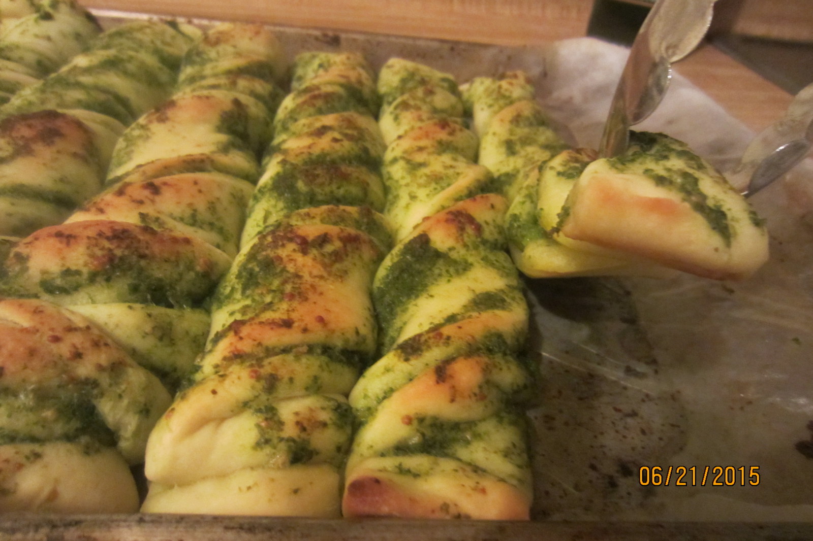 to KimKhanh's Culinary Creations Pesto Twists Bread