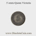 Straits Settlements Queen Victoria 5 cents price