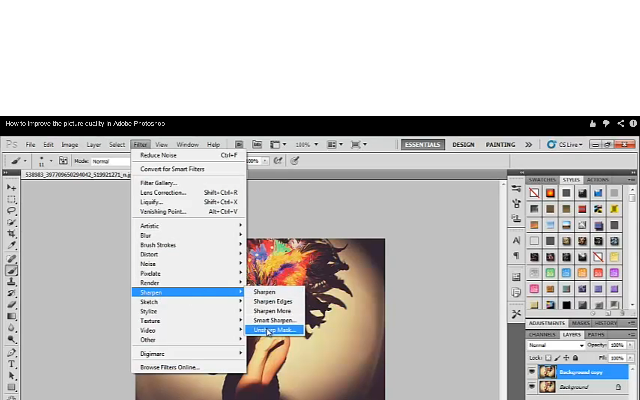 How to improve the picture quality in Adobe Free Photo