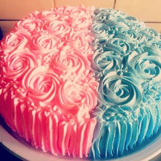 bolo rosa e azul