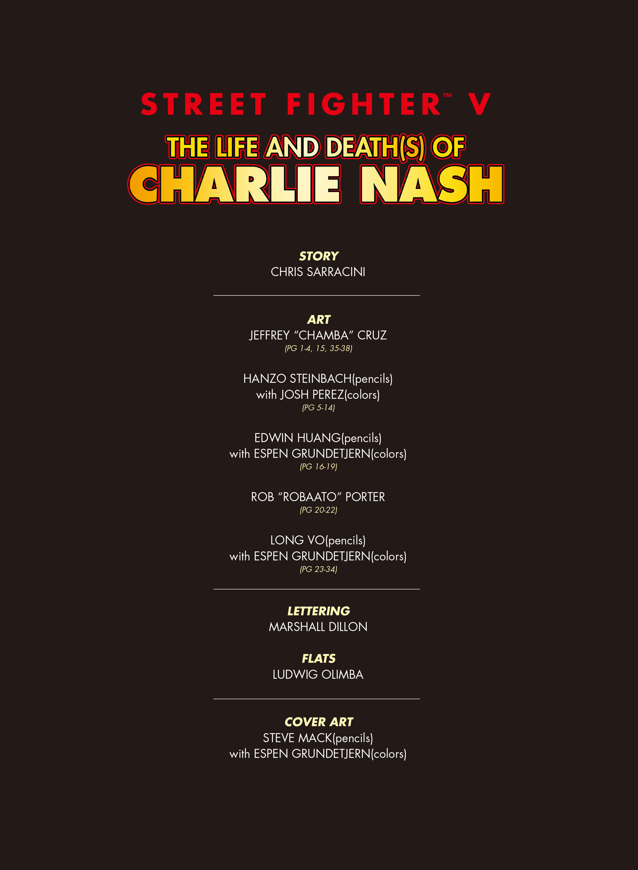 Read online Street Fighter V: The Life and Death(s) of Charlie Nash comic -  Issue # TPB - 3