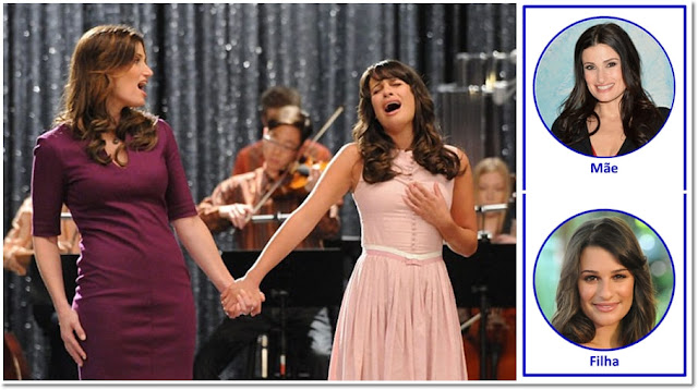 Série: Glee - Idina Menzel (mãe) e Lea Michele (filha)