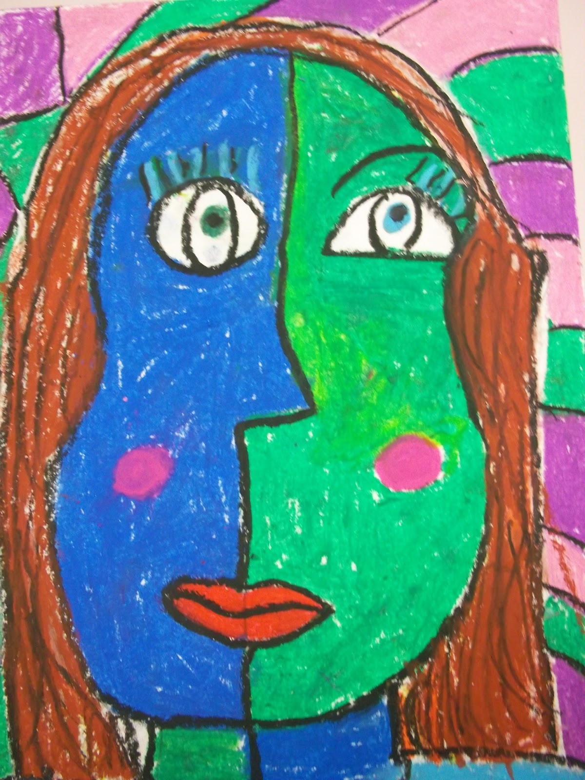 Art Kids of Benavidez Elementary: Self-Portraits - Picasso Style