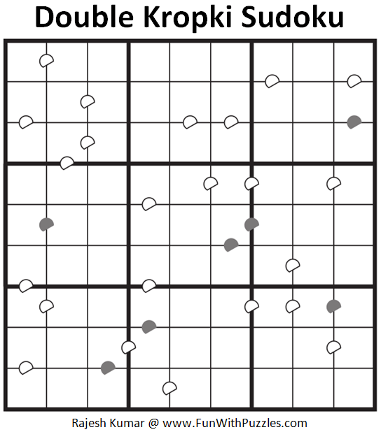 Double Kropki Sudoku Puzzle (Daily Sudoku League #217)