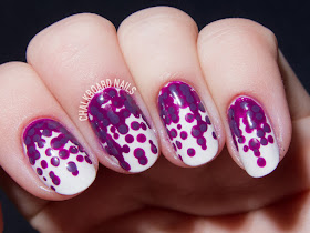 Orchid petal inspired nail art by @chalkboardnails 