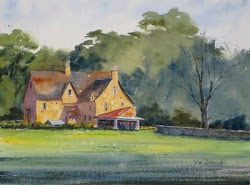 farmhouse cotswolds watercolor painting watercolors jim england landscape oberst farm