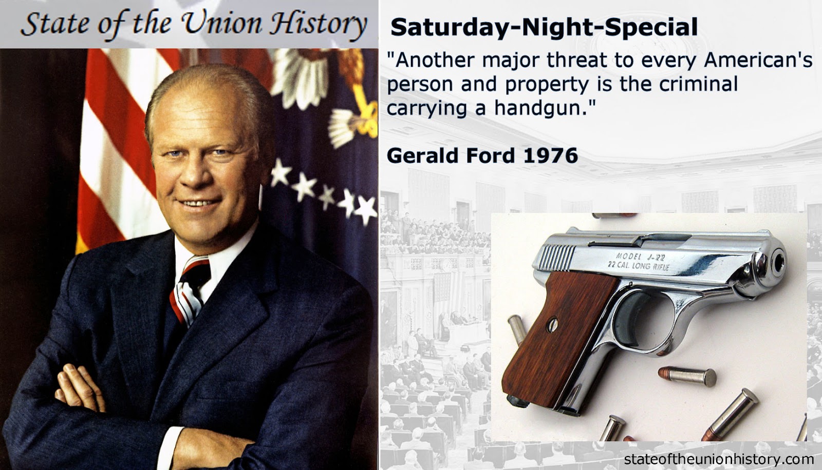 State of the Union History: 1976 Gerald Ford - Saturday-Night-Special