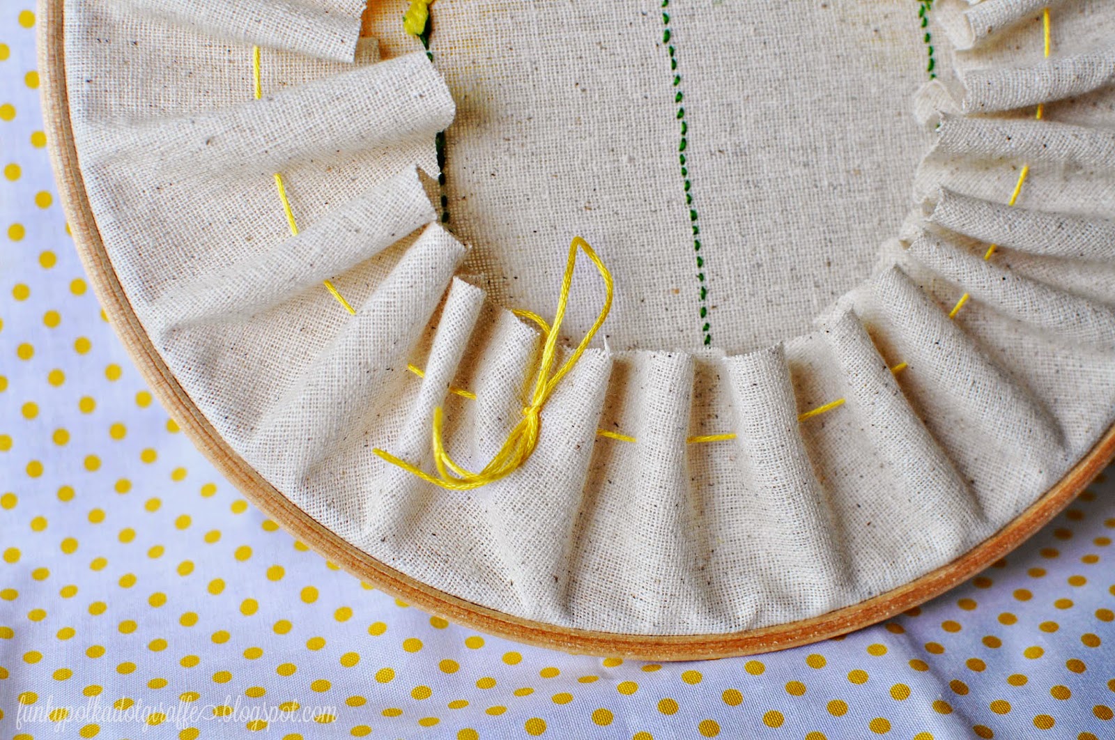 Funky Polkadot Giraffe Hunger Games Embroidery Hoop Art
