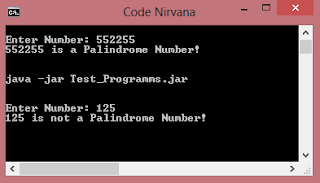 Java Program To Check Palindrome Number