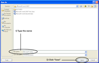 Microsoft Word - New, Open, Save and Save As command definition