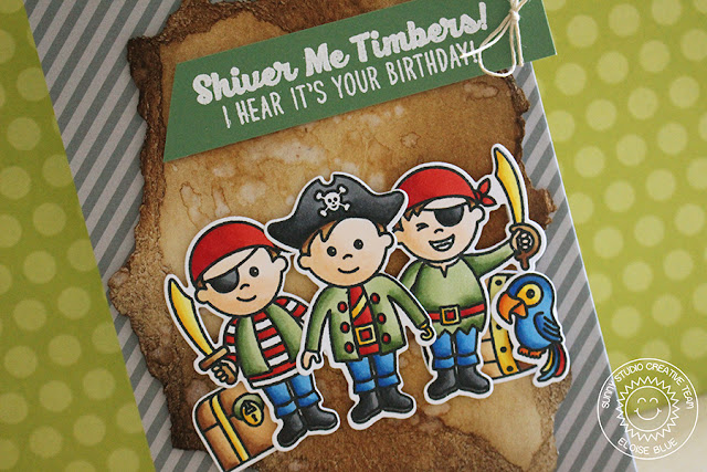 Sunny Studio Stamps: Pirate Pals Boy Themed Birthday Card by Eloise Blue