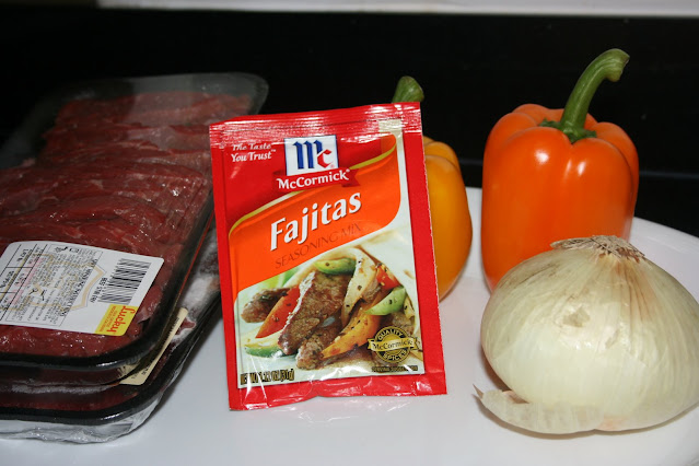 the ingredients you need to make homemade fajitas at home in the crockpot slow cooker