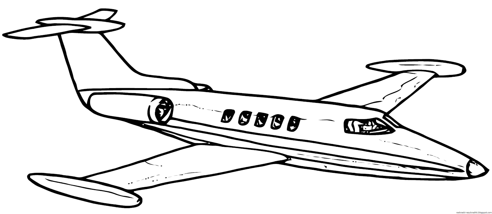 Детская раскраска самолет
