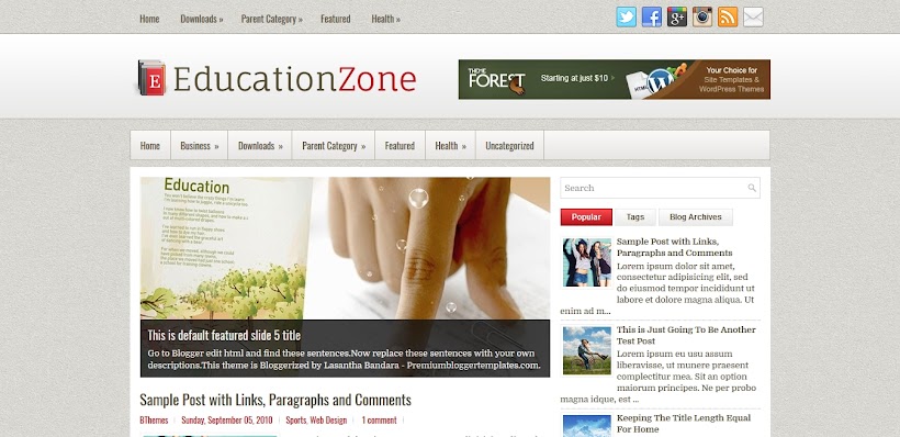 EducationZone Free Blogger Template