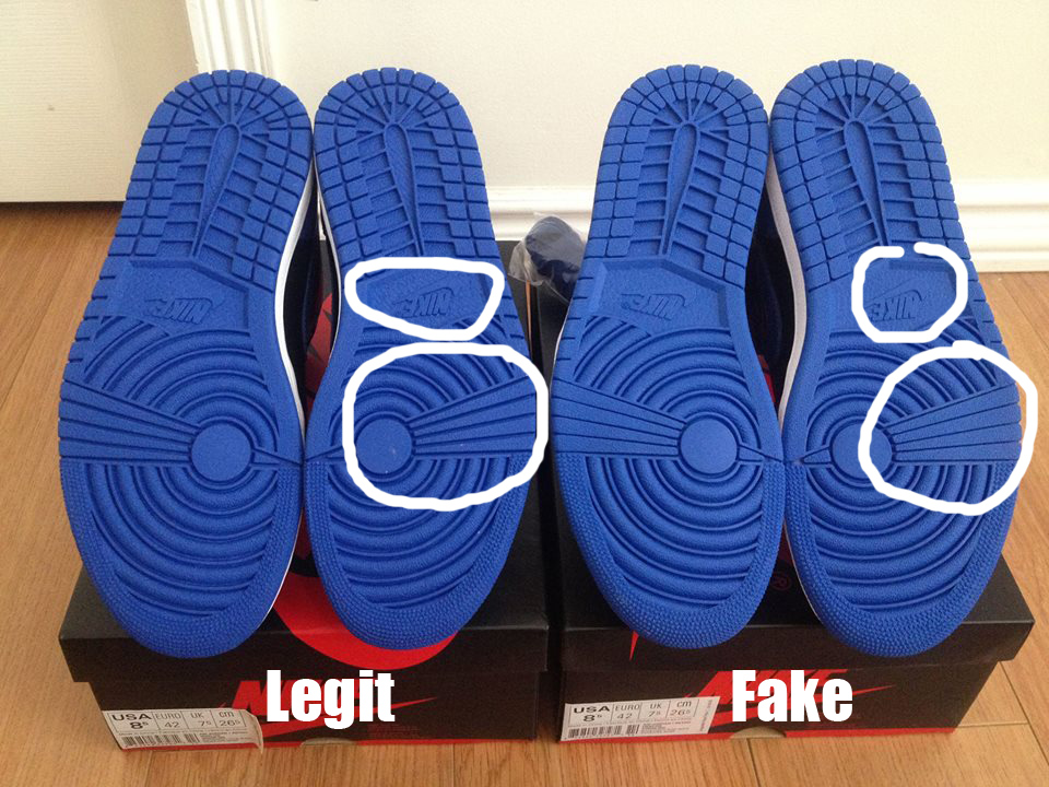 how to tell if air jordan 1s are fake