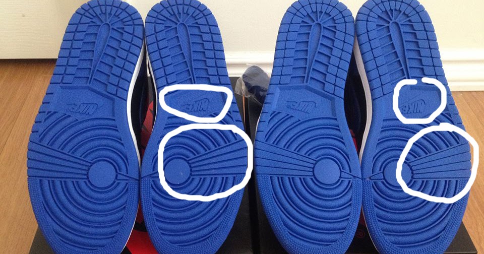 jordan 1 royal blue fake vs real