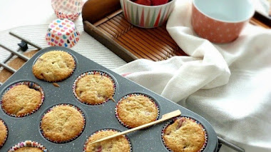 Mufffins de fresas y nutella