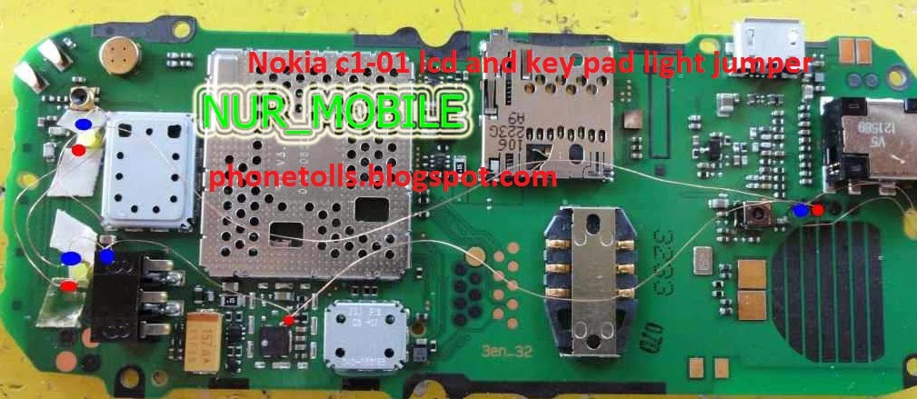 nokia c 1 01 lcd and keypad light mobile repairing phonetolls