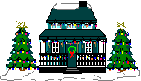 Hình ảnh động Ngôi Nhà Nhỏ đêm Giáng Sinh