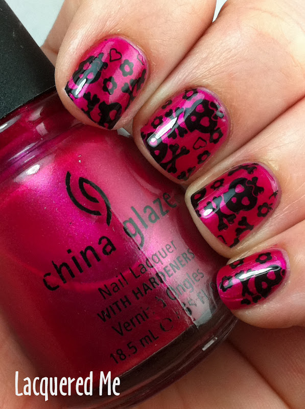 Lacquered Me: China Glaze Sexy Silhouette + some lovely skulls by DRK-A ...