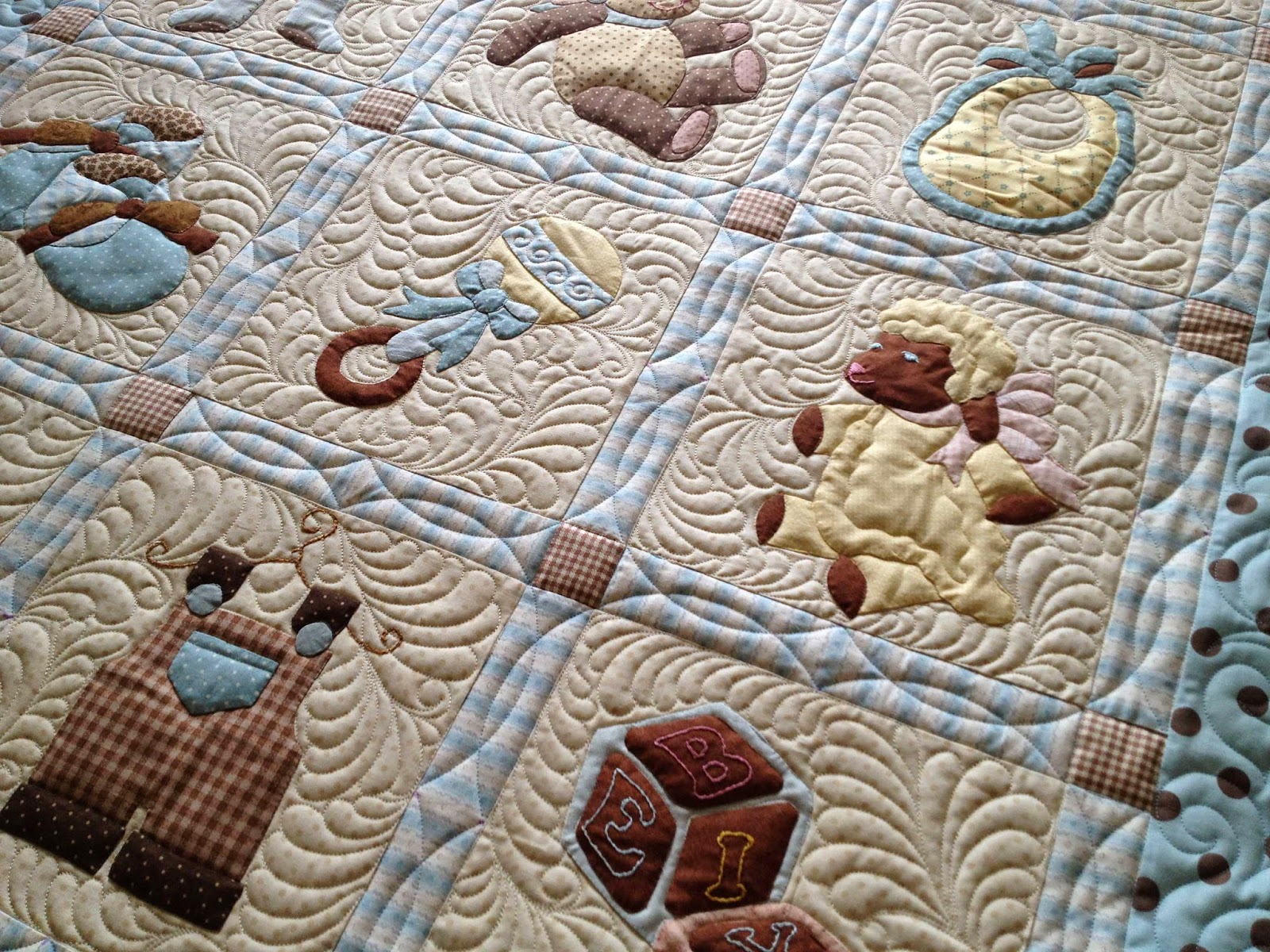 Sewing Quilt Gallery Catching Up some Baby Quilts vintage-baby-quilt-pattern-with-13-applique-and-embroidery-blocks