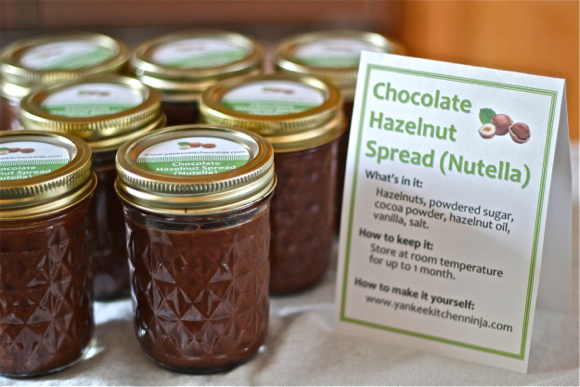 homemade nutella, chocolate hazelnut spread